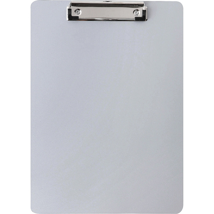 Business Source Plastic Clipboard 8 1/2" x 11" Sheet Size - Plastic - Silver - 1 Each (BSN49265)