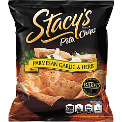 Stacy's Baked Pita Chips No Artificial Flavor, No Artificial Color, Low Fat, No MSG - Parmesan Garlic & Herb - 24 / Box (49651) Stacy's Baked Pita Chips No Artificial Flavor, No Artificial Color, Low Fat, No MSG - Parmesan Garlic & Herb - 24 / Box (49651)