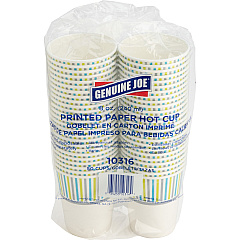 Genuine Joe 8 oz Hot Beverage Cups 8 fl oz - Assorted - Paper - Hot Chocolate, Cappuccino, Tea, Coffee, Beverage - 50 / Pack (GJO10316) Genuine Joe 8 oz Hot Beverage Cups 8 fl oz - Assorted - Paper - Hot Chocolate, Cappuccino, Tea, Coffee, Beverage - 50 / Pack (GJO10316)