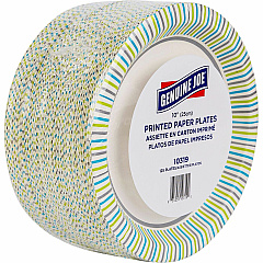 Genuine Joe 10" Printed Paper Plates Disposable - 10" Diameter - Multi - 125 / Pack (GJO10319)