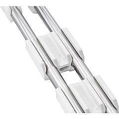 Lorell Stacking Chair Ganging Clips White - Plastic - 1 Pack (LLR42955)