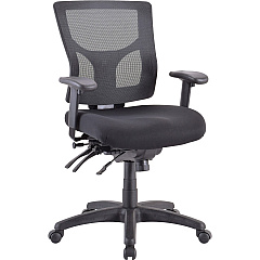 Lorell Conjure Executive Mesh Mid-back Chair Black Seat Color - Black Back Color - Mesh Back Material - Mid Back - 5-star Base - 1 Each (LLR62001)