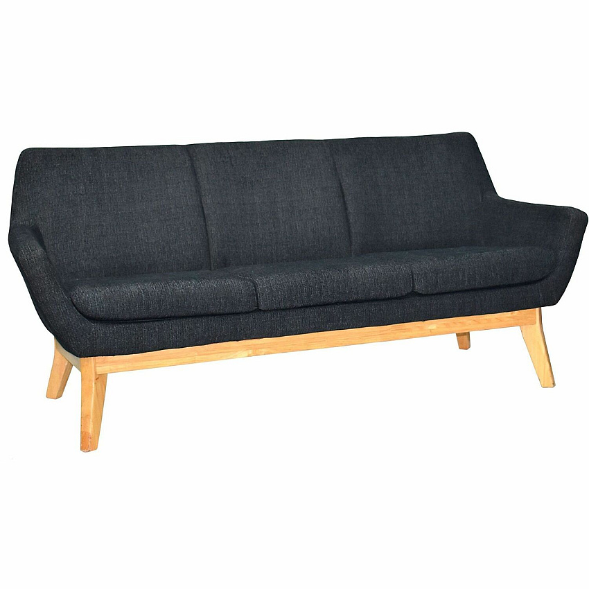 Lorell Quintessence Collection Sofa 32.8" Height x 73.3" Width x 19.8" Length - Finish: Black - 1 Each (LLR68960)