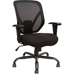 SOHO SOHO Big & Tall Mesh Back Chair Black Seat Color - Fabric Seat Material - Black Back Color - 5-star Base - 1 Each (LLR81804)