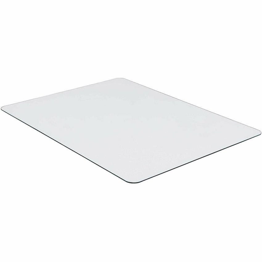 Lorell Tempered Glass Chairmat Floor, Pile Carpet, Hardwood Floor, Marble - 36" Length x 46" Width x 0.250" Thickness - Rectangular - Tempered Glass - Clear - 1 Each (LLR82833)