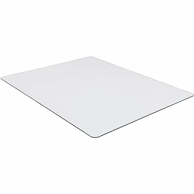 Lorell Tempered Glass Chairmat Carpet, Hardwood Floor, Marble, Hard Floor - 60" Length x 48" Width x 0.250" Thickness - Rectangular - Tempered Glass - Clear - 1 Each (LLR82835)