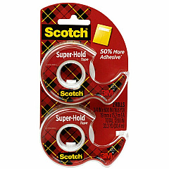 Scotch Super-Hold Tape 16.67 yd Length x 0.75" Width - Translucent - Dispenser Included - 1 Pack (198DM2)