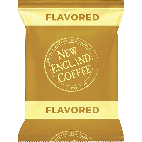 New England Coffee&reg; French Vanilla Coffee Light/Medium - 2.5 oz Per Pack - French Vanilla - 24 / Carton (026500)