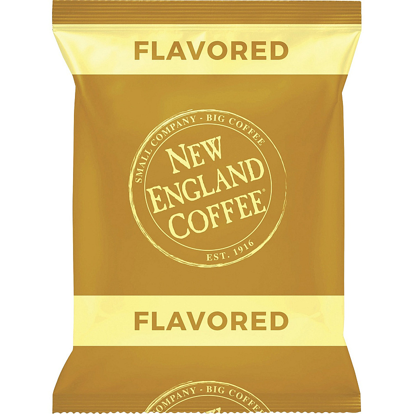 New England Coffee&reg; French Vanilla Coffee Light/Medium - 2.5 oz Per Pack - French Vanilla - 24 / Carton (026500)