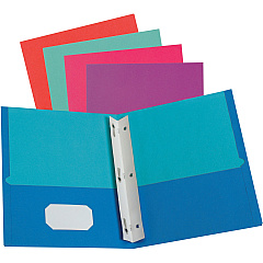 Oxford Letter Pocket Folder with Fastener 8 1/2" x 11" - 100 Sheets Capacity - 2 Pocket - Assorted - 10% Recycled - 50 / Box (52076) Oxford Letter Pocket Folder with Fastener 8 1/2" x 11" - 100 Sheets Capacity - 2 Pocket - Assorted - 10% Recycled - 50 / Box (52076)