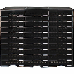 Storex Stackable Literature Sorter 15000 x Sheet - 30 Compartment(s) - Compartment Size : 9.50" x 12" - 25.50" Height x 14.13" Width31.38" Length - Black - Plastic - 1 Each (61419U01C) Storex Stackable Literature Sorter 15000 x Sheet - 30 Compartment(s) - Compartment Size : 9.50" x 12" - 25.50" Height x 14.13" Width31.38" Length - Black - Plastic - 1 Each (61419U01C)