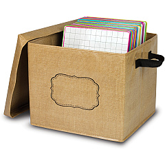 Teacher Created Resources Burlap Storage Box Lift-off Closure - Brown - For Toy, Classroom Supplies, Book, Notepad - 1 Each (20834) Teacher Created Resources Burlap Storage Box Lift-off Closure - Brown - For Toy, Classroom Supplies, Book, Notepad - 1 Each (20834)
