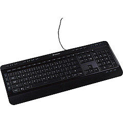 Verbatim Illuminated Wired Keyboard Cable Connectivity - USB Type A Interface - Media Player Hot Key(s) - Windows, Mac OS, Linux - Black - 1 Each (99789) Verbatim Illuminated Wired Keyboard Cable Connectivity - USB Type A Interface - Media Player Hot Key(s) - Windows, Mac OS, Linux - Black - 1 Each (99789)