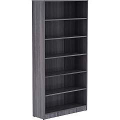 Lorell Laminate Bookcase 6 Shelf(ves) - 72" Height x 36" Width x 12" Depth - Sturdy, Adjustable Shelf, Square Corner, Adjustable Feet - Weathered Charcoal - Thermally Fused Laminate - 1 Each (LLR69565) Lorell Laminate Bookcase 6 Shelf(ves) - 72" Height x 36" Width x 12" Depth - Sturdy, Adjustable Shelf, Square Corner, Adjustable Feet - Weathered Charcoal - Thermally Fused Laminate - 1 Each (LLR69565)