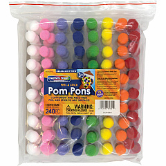 Creativity Street Peel-n-Stick Pom Pons Project - 11.75" Height x 1.50" Width x 9.25" Length - White, Pink, Purple, Blue, Yellow, Orange, Green, Red - Plush - 240 / Pack (AC813001) Creativity Street Peel-n-Stick Pom Pons Project - 11.75" Height x 1.50" Width x 9.25" Length - White, Pink, Purple, Blue, Yellow, Orange, Green, Red - Plush - 240 / Pack (AC813001)