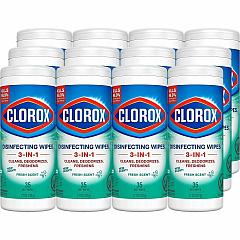 Clorox Disinfecting Cleaning Wipes For Multipurpose, Multi Surface - Ready-To-Use - Wipe - Fresh Scent - Recommended For: Grease Remover, Soap Scum Remover, Grime Remover, Germs Remover, Bacteria Remover, Virus Remover, Dust Mite Remover, Pollen (01593PL) Clorox Disinfecting Cleaning Wipes For Multipurpose, Multi Surface - Ready-To-Use - Wipe - Fresh Scent - Recommended For: Grease Remover, Soap Scum Remover, Grime Remover, Germs Remover, Bacteria Remover, Virus Remover, Dust Mite Remover, Pollen (01593PL)