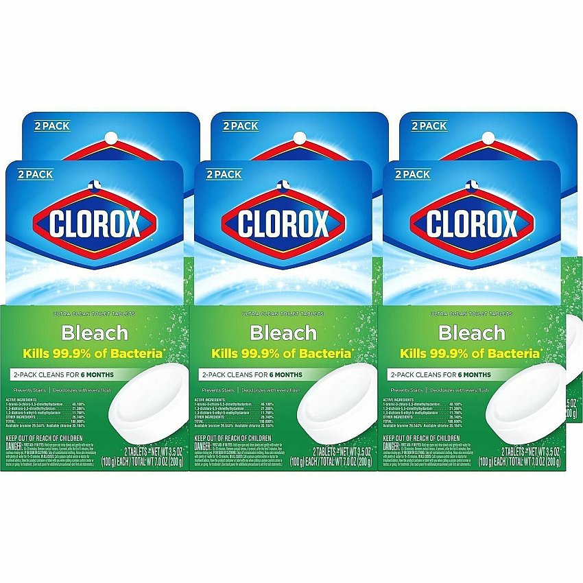 Clorox Ultra Clean Toilet Tablets Bleach For Office, Commercial - Tablet - 3.50 oz (0.22 lb) - Recommended For: Limescale Remover, Hard Water Remover, Germs Remover, Bacteria Remover, Mineral Deposit Remover, Stain Remover - Deodorize, Easy to U (30024BD)
