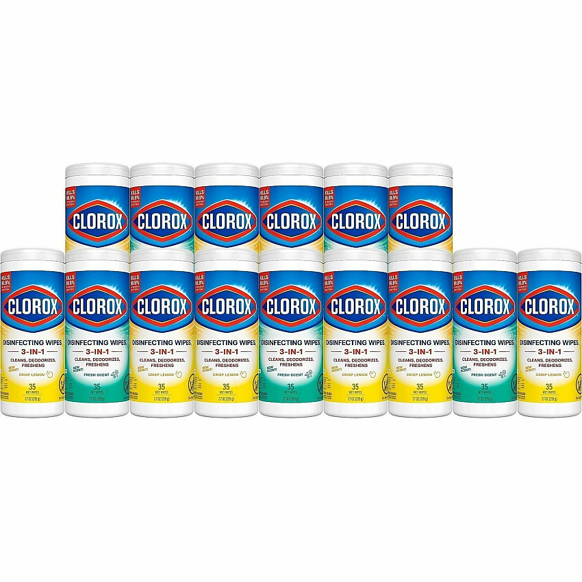 Clorox Disinfecting Cleaning Wipes Value Pack For Multi Surface, Multipurpose - Ready-To-Use - Wipe - Recommended For: Germs Remover, Soap Scum Remover, Grease Remover, Grime Remover, Bacteria Remover, Pet Dander Remover, Debris Remover, Pollen  (30112PL)