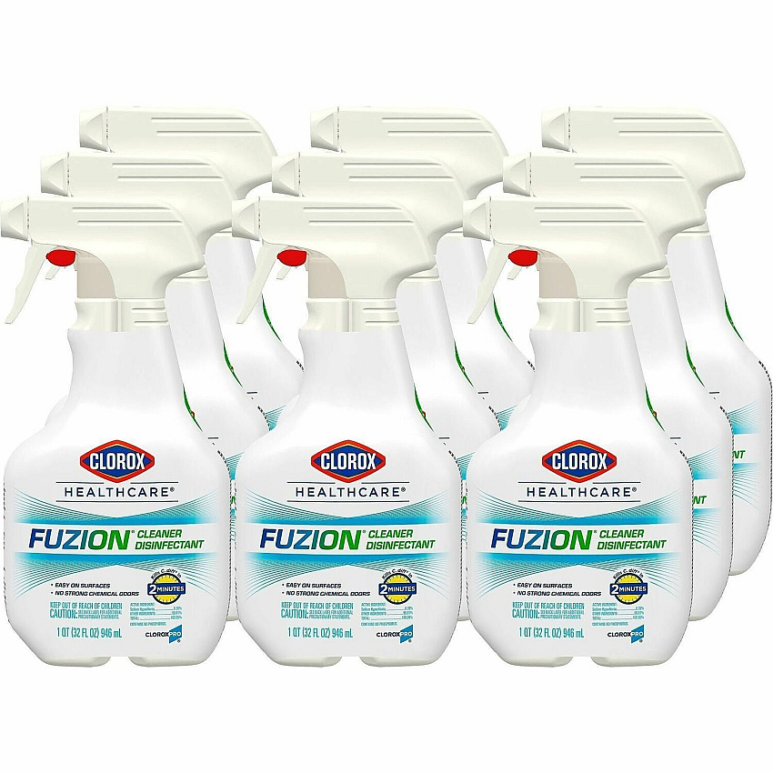 Clorox Healthcare Fuzion Cleaner Disinfectant Spray For Multi Surface, Multipurpose - Ready-To-Use - Spray - 32 fl oz (1 quart) - Recommended For: Bacteria Remover, Virus Remover, Fungi Remover, Residue Remover, Spore Remover - Low Odor, Odor Ne (31478PL)