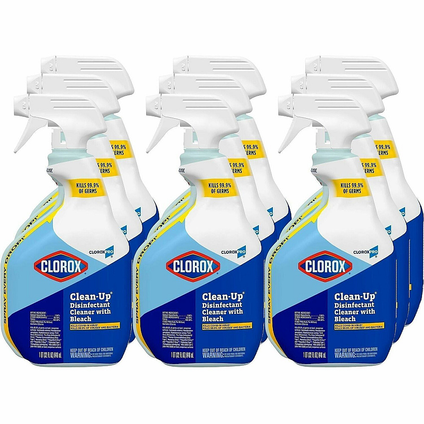 CloroxPro™ Clean-Up Disinfectant Cleaner Spray with Bleach For Multipurpose - Ready-To-Use - Spray - 32 fl oz (1 quart) - Recommended For: Stain Remover, Odor Remover, Fungi Remover, Virus Remover, Bacteria Remover, Grease Remover, Dirt Re (35417BD)