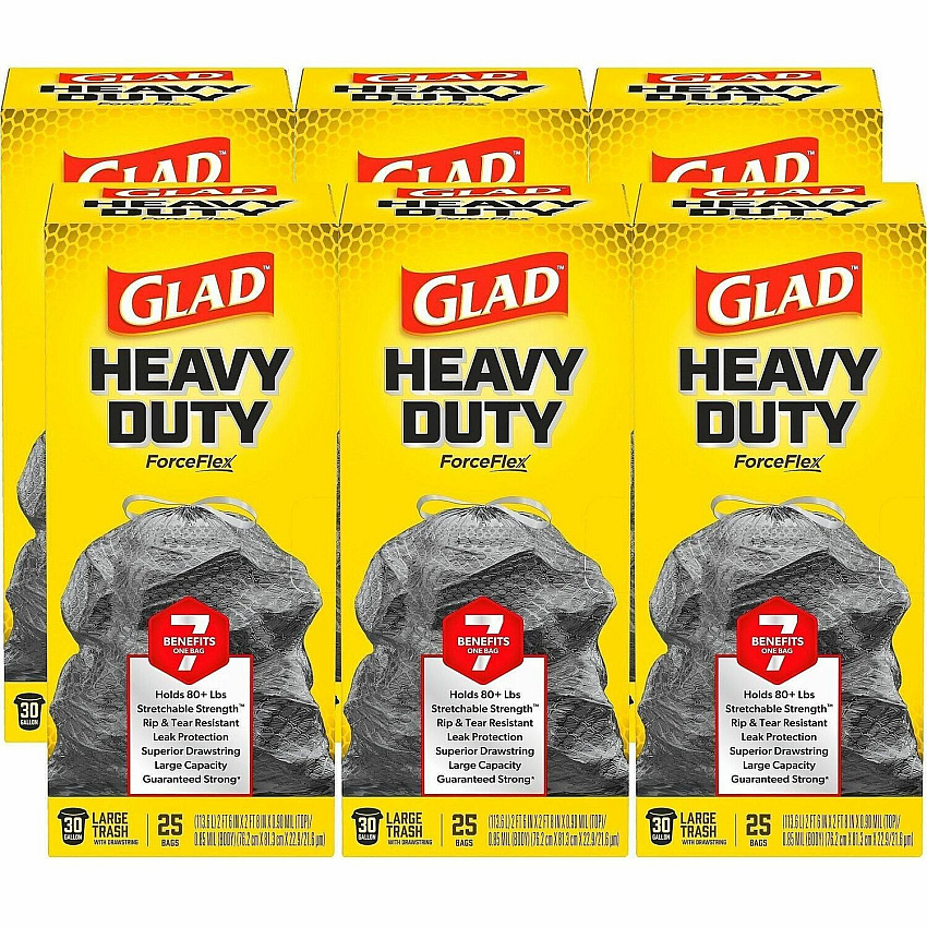 Glad ForceFlex Heavy-Duty Large Drawstring Trash Bags (70359CT)