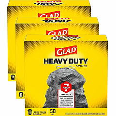 Glad ForceFlex Heavy-Duty Large Drawstring Trash Bags Large Size - 30 gal Capacity - 32.01" Length x 30" Width x 0.90 mil (23 Micron) Thickness - Drawstring Closure - Black - Garbage, Indoor, Outdoor, Home, Office, Restaurant, Commercial - 50/Bo (78997BD) Glad ForceFlex Heavy-Duty Large Drawstring Trash Bags Large Size - 30 gal Capacity - 32.01" Length x 30" Width x 0.90 mil (23 Micron) Thickness - Drawstring Closure - Black - Garbage, Indoor, Outdoor, Home, Office, Restaurant, Commercial - 50/Bo (78997BD)