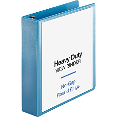 Business Source Premium Round Ring View Binder 2" Binder Capacity - Letter - 8 1/2" x 11" Sheet Size - 475 Sheet Capacity - Fastener: Round Ring - Pocket: 2, Internal - Polypropylene, Board, Chipboard - Light Blue - Wrinkle-free, Non-glare, Tra (BSN01642)