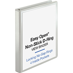 Business Source Locking D-Ring View Binder 1" Binder Capacity - Letter - 8 1/2" x 11" Sheet Size - 200 Sheet Capacity - Fastener: D-Ring - Pocket: 4, Inside Front & Back - Polypropylene, Chipboard - White - Recycled - Non-glare, Acid-free, Expo (BSN26955) Business Source Locking D-Ring View Binder 1" Binder Capacity - Letter - 8 1/2" x 11" Sheet Size - 200 Sheet Capacity - Fastener: D-Ring - Pocket: 4, Inside Front & Back - Polypropylene, Chipboard - White - Recycled - Non-glare, Acid-free, Expo (BSN26955)
