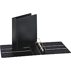 Business Source EasyOpen Locking Slant-D Ring Binders 1" Binder Capacity - Letter - 8 1/2" x 11" Sheet Size - 200 Sheet Capacity - Fastener: Slant D-Ring - Pocket: Inside Front & Back - Polypropylene, Chipboard - Black - Locking Ring, Non-stick (BSN26967)