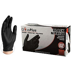 GloveWorks by AMMEX Gloveworks Industrial Black Nitrile Disposable Gloves 5 mil Thickness - Chemical, Grease, Dirt, Grime Protection - Polymer Coating - Medium Size - For Right/Left Hand - Textured/Micro-Roughened - Nitrile - Black - Puncture (GPNB44100) GloveWorks by AMMEX Gloveworks Industrial Black Nitrile Disposable Gloves 5 mil Thickness - Chemical, Grease, Dirt, Grime Protection - Polymer Coating - Medium Size - For Right/Left Hand - Textured/Micro-Roughened - Nitrile - Black - Puncture (GPNB44100)