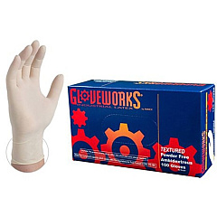 Ammex Gloveworks Ivory Latex Industrial Powder Free Disposable Gloves (Case of 1000) 5 mil Thickness - Medium Size - For Right/Left Hand - Textured - Ivory - Latex-free, Comfortable, Puncture Resistant, Chemical Resistant, Durable - For Industr (TLF44100) Ammex Gloveworks Ivory Latex Industrial Powder Free Disposable Gloves (Case of 1000) 5 mil Thickness - Medium Size - For Right/Left Hand - Textured - Ivory - Latex-free, Comfortable, Puncture Resistant, Chemical Resistant, Durable - For Industr (TLF44100)