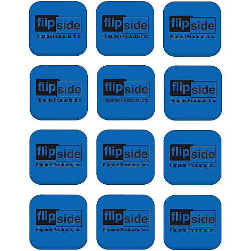 Flipside Products Flipside Magnetic Whiteboard Student Erasers Blue - Square - EVA Foam - 2" Width x 2" Height x 2" Length - 12 / Pack - Magnetic (35030)