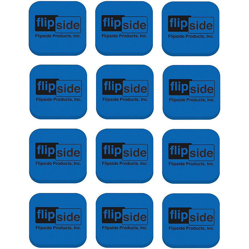 Flipside Products Flipside Magnetic Whiteboard Student Erasers Blue - Square - EVA Foam - 2" Width x 2" Height x 2" Length - 12 / Pack - Magnetic (35030)