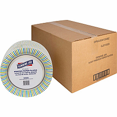 Genuine Joe 9" Printed Paper Plates Disposable - 9" Diameter - Assorted - 125/Pack - 4 / Carton (GJO10320CT) Genuine Joe 9" Printed Paper Plates Disposable - 9" Diameter - Assorted - 125/Pack - 4 / Carton (GJO10320CT)