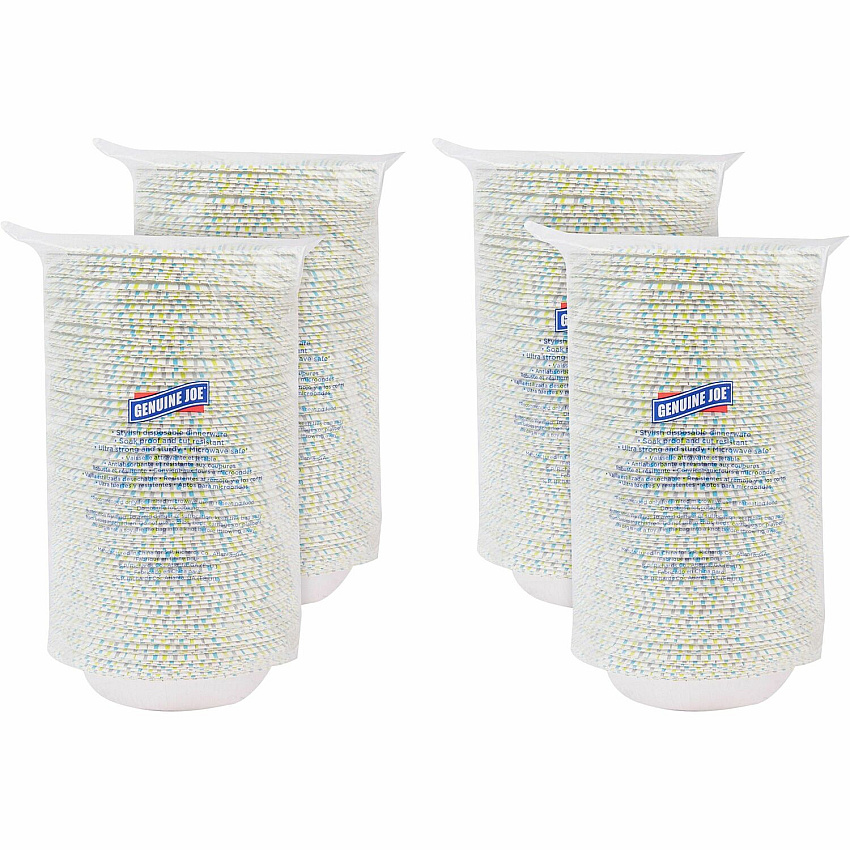 Genuine Joe 12 oz Paper Bowls Disposable - Multi - 125/Pack - 4 / Carton (GJO10322CT)