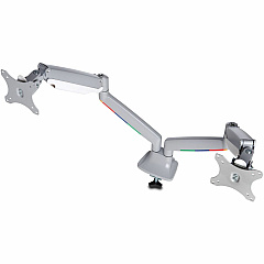 Kensington SmartFit Mounting Arm for Monitor, Flat Panel Display, Curved Screen Display Height Adjustable - 2 Display(s) Supported - 13" to 32" Screen Support - 19.84 lb Load Capacity - 75 x 75, 100 x 100 - VESA Mount Compatible - 1 Each (55471)