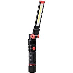 Dorcy Ultra HD Series Foldable Flashlight LED - 500 lm Lumen - 3 x AAA - Battery - Impact Resistant, Water Resistant - Black, Red - 1 Each (414350)