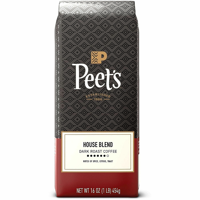 Peet's Coffee Peet's Whole Bean House Blend Coffee Dark - 16 oz - Whole Bean - 1 Each (500350)