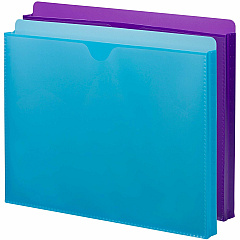 Smead Straight Tab Cut Letter File Jacket 8 1/2" x 11" - 1" Expansion - Purple, Teal - 2 / Pack (89611) Smead Straight Tab Cut Letter File Jacket 8 1/2" x 11" - 1" Expansion - Purple, Teal - 2 / Pack (89611)