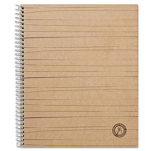Universal Deluxe Sugarcane Based Notebooks, 1 Subject, Medium/College Rule, Brown Cover, 11 x 8.5, 100 Sheets (UNV66208)
