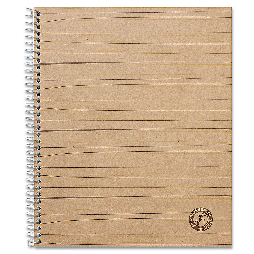Universal Deluxe Sugarcane Based Notebooks, 1 Subject, Medium/College Rule, Brown Cover, 11 x 8.5, 100 Sheets (UNV66208)
