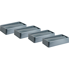 Genuine Joe Space-saving Container Swing Lid Rectangular - Gray - 4 / Carton (GJO02343CT) Genuine Joe Space-saving Container Swing Lid Rectangular - Gray - 4 / Carton (GJO02343CT)