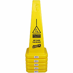 Genuine Joe Bright 4-sided Caution Safety Cone English, Spanish - 10" Width x 24" Height x 10" Depth - Cone Shape - Stackable - Industrial - Polypropylene - Yellow, Yellow - 5 / Carton (GJO58880CT) Genuine Joe Bright 4-sided Caution Safety Cone English, Spanish - 10" Width x 24" Height x 10" Depth - Cone Shape - Stackable - Industrial - Polypropylene - Yellow, Yellow - 5 / Carton (GJO58880CT)