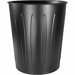 Genuine Joe 6-gallon Fire-safe Trash Can 6 gal Capacity - Fire-Safe, Sturdy - 14" Height x 13" Diameter - Metal, Steel - Black - 6 / Carton (GJO58897CT)