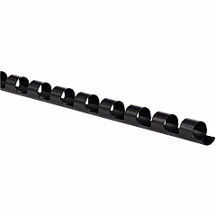Mead CombBind Binding Spines 0.25" Maximum Capacity - 25 x Sheet Capacity - For Letter 8 1/2" x 11" Sheet - Black - Plastic - 125 / Box (4000130)