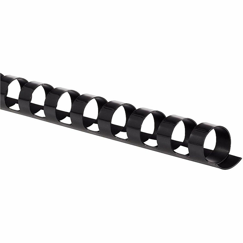 Mead CombBind Binding Spines 0.43" Maximum Capacity - 70 x Sheet Capacity - For Letter 8 1/2" x 11" Sheet - Black - Plastic - 125 / Box (4000133)