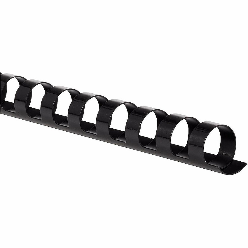 Mead CombBind Binding Spines 0.50" Maximum Capacity - 85 x Sheet Capacity - For Letter 8 1/2" x 11" Sheet - Black - Plastic - 125 / Box (4000134)
