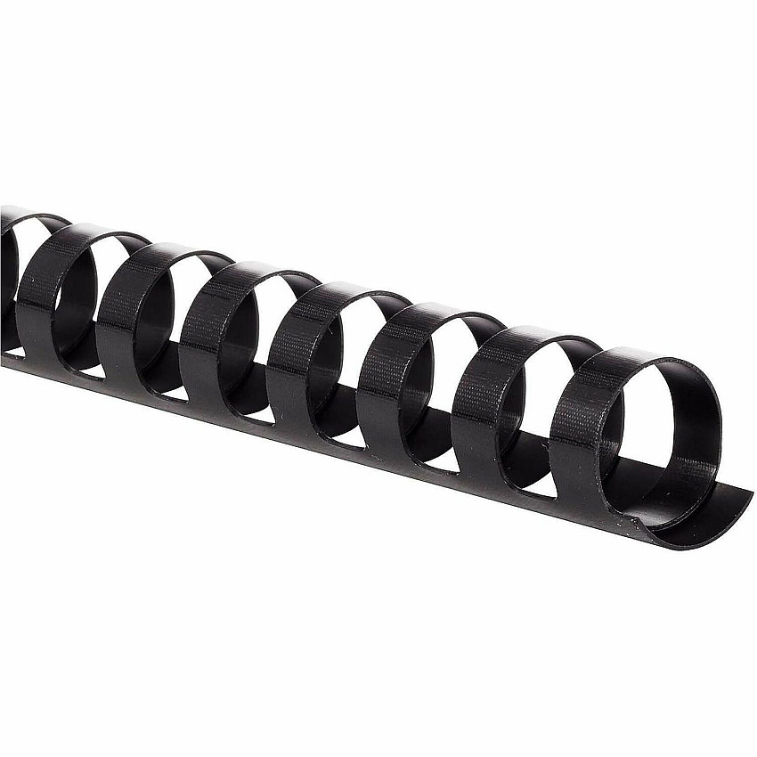 Mead CombBind Binding Spines 0.62" Maximum Capacity - 125 x Sheet Capacity - For Letter 8 1/2" x 11" Sheet - Black - Plastic - 125 / Box (4000135)