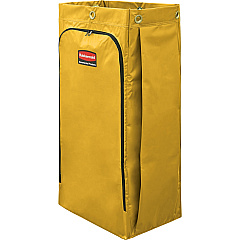 Rubbermaid Commercial Cleaning Cart 34-Gallon Replacement Bags 34 gal Capacity - 16.80" Length x 10.50" Width - Zipper Closure - Yellow - Vinyl - Janitorial Cart - 4 / Carton (1966881CT)