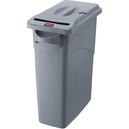 Rubbermaid Commercial Slim Jim Confidential Document Containers w/Lids (9W15LGYCT)